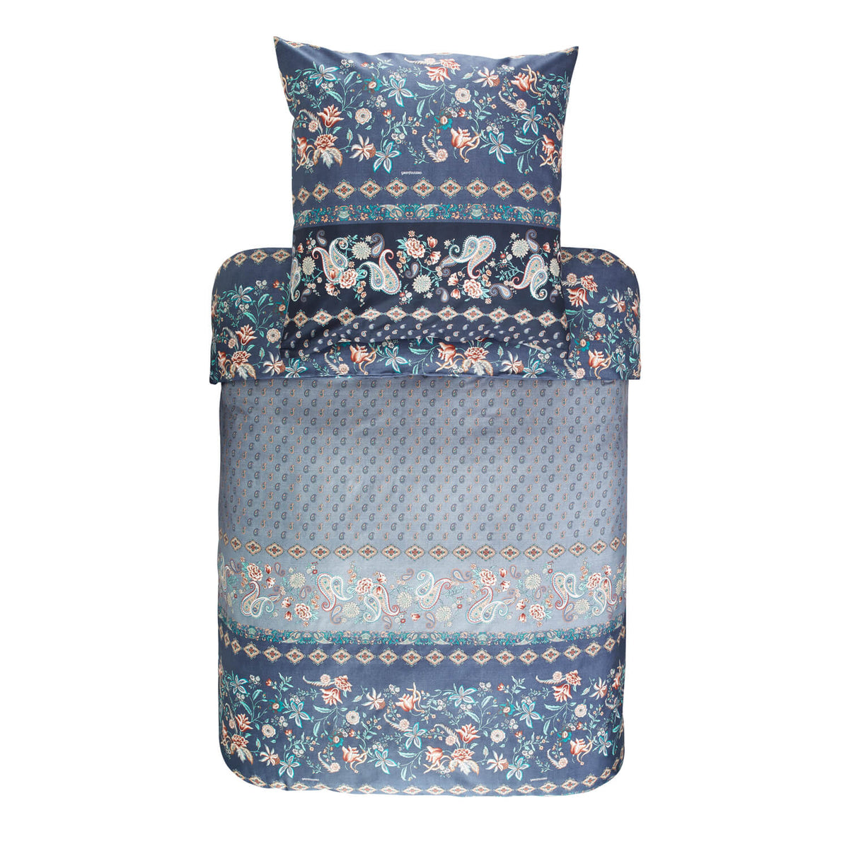 Bassetti Bettgarnitur Fabriano G1 Grau Paisley Baumwolle Mako Satin