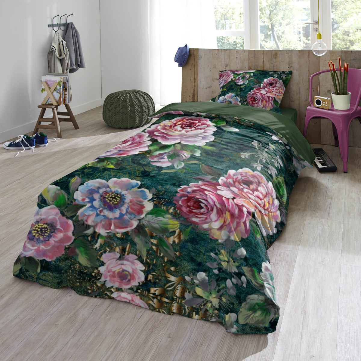 bettwaesche trendy bedding fleur blumen pfingsrose
