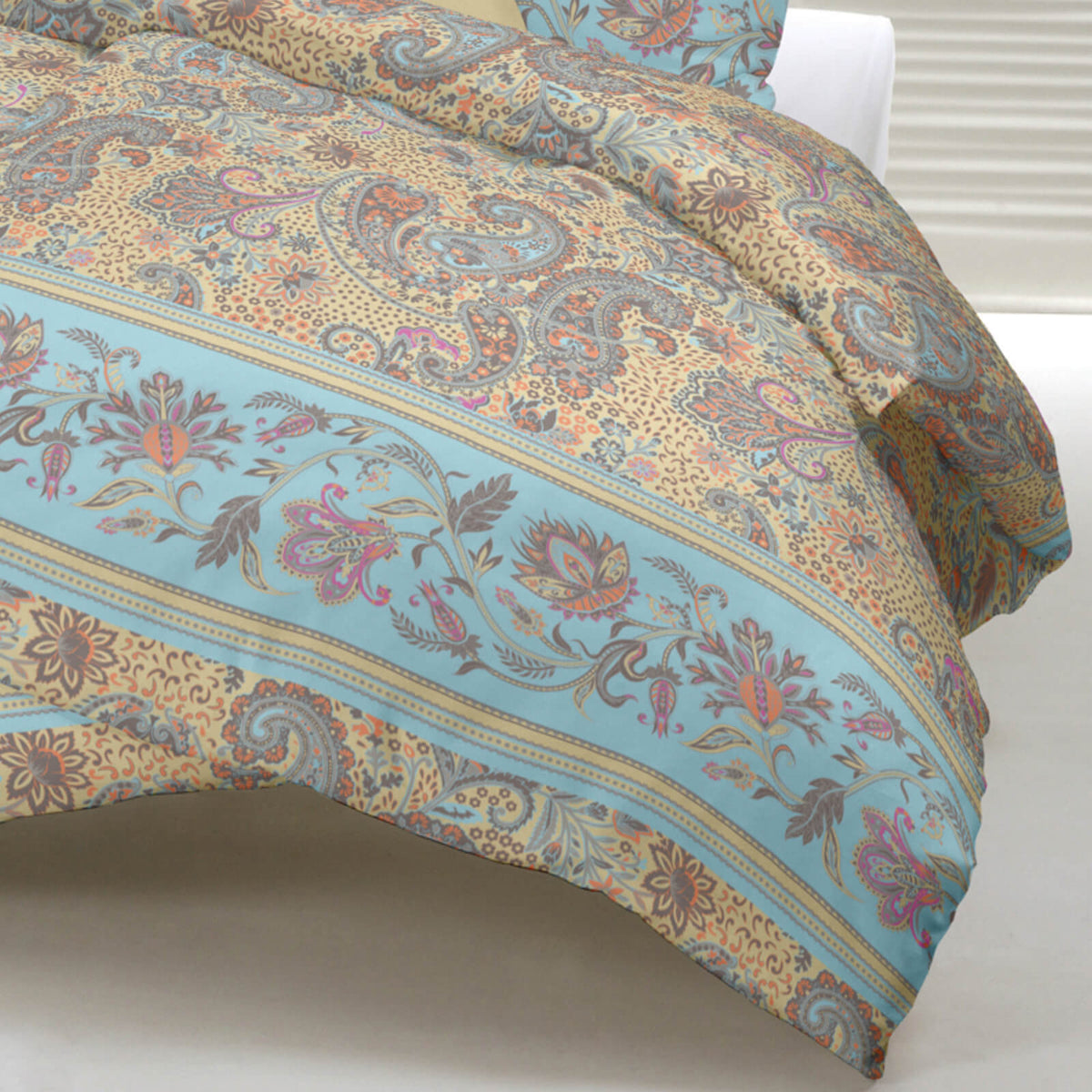 bettwaesche casatex ornamente blumen beige