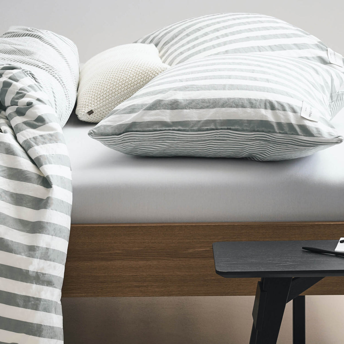 bettwaesche mikkeli streifen gestreift perkal grey marc o polo