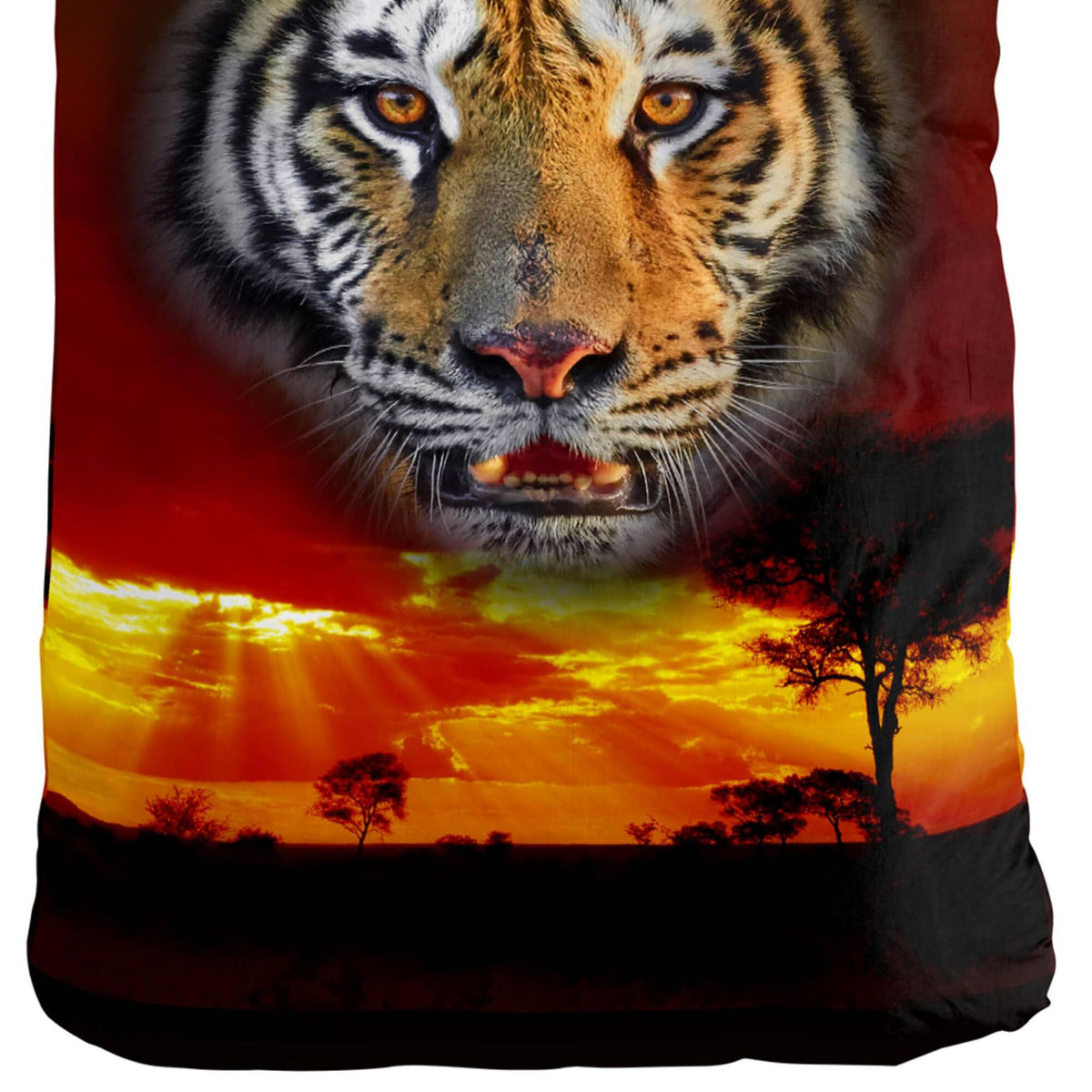 digital druck bettwaesche tiger mystic rot schwarz afrika raubtier renforcé