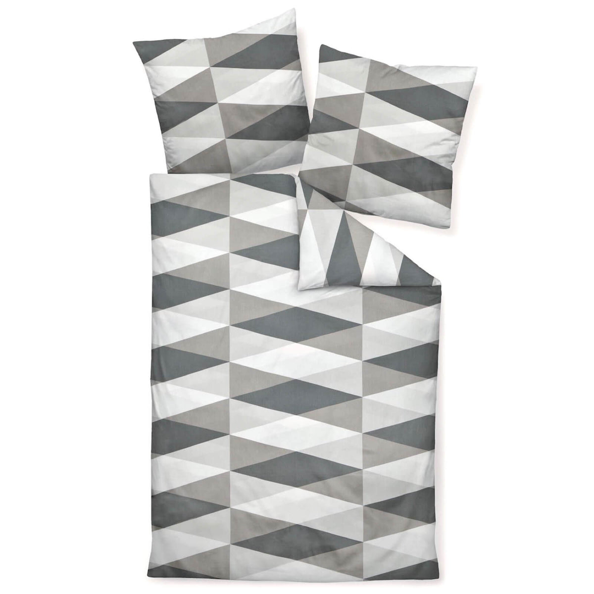 bettwaesche janine opalgrau rauten mako satin