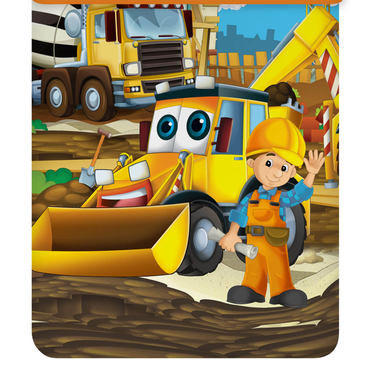bettwaesche baustelle betonmischer hausbau
