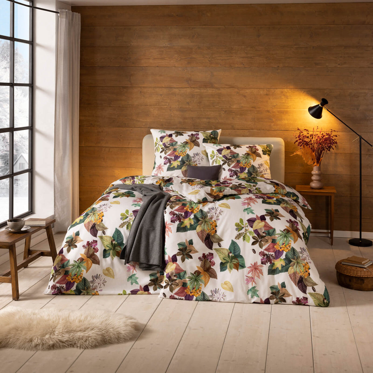 bettwaesche bettgarnitur natur herbst bunt