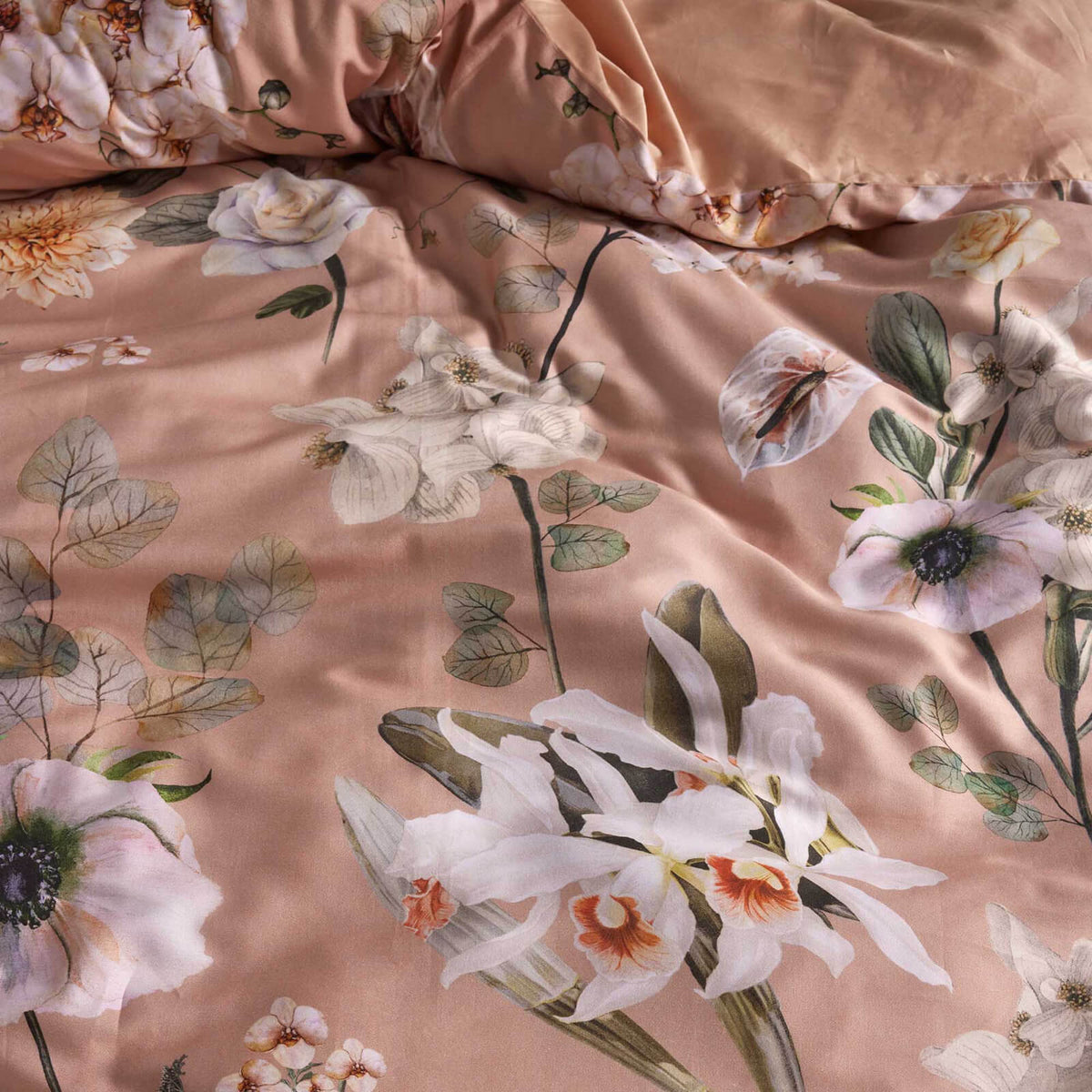 bettwaesche noe wendedesign gebluemt pink