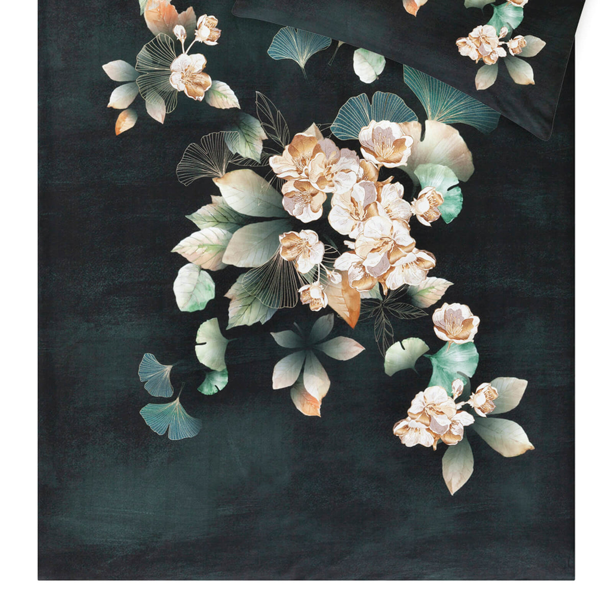 bettwaesche bettgarnitur blumen schwarz
