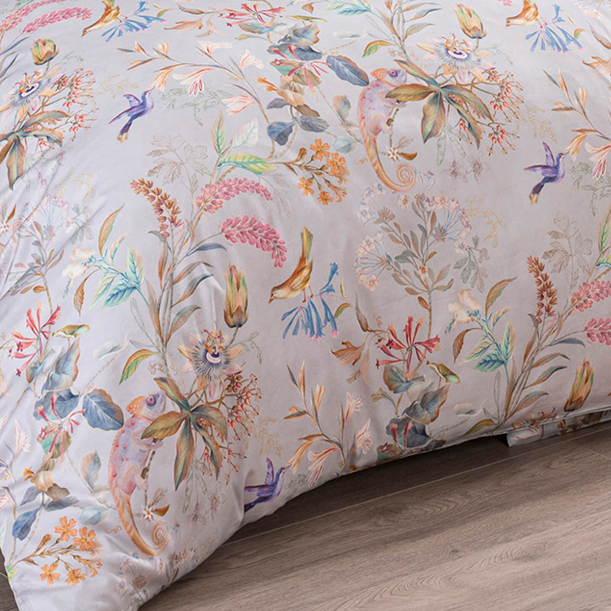bettwaesche vogel blumen geblümt bunt