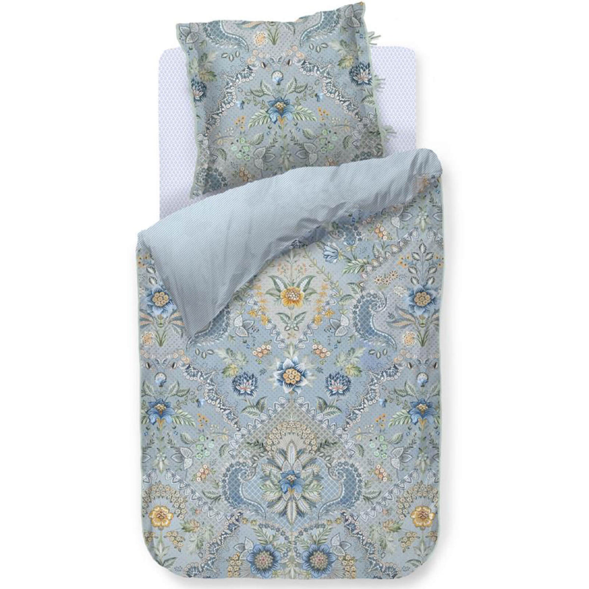 bettgarnitur bettwaesche gebluemt ornamente gestreift perkal