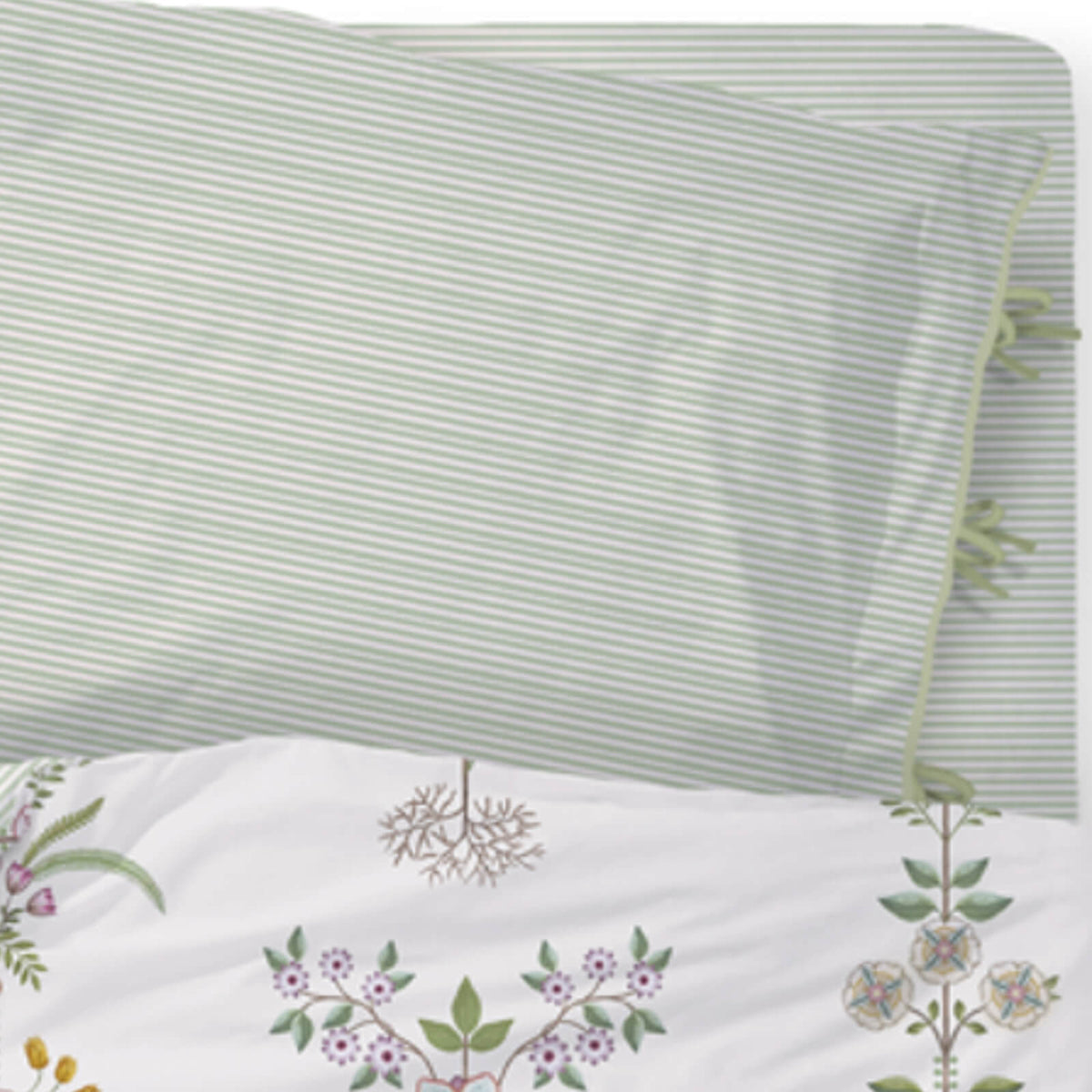 bettgarnitur bettwaesche gebluemt gestreift perkal