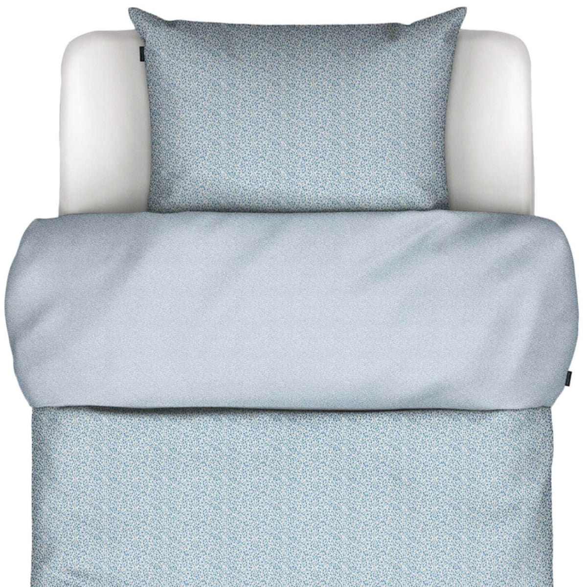 bettwaesche muster blau gelb wendeoptik baumwolle satin