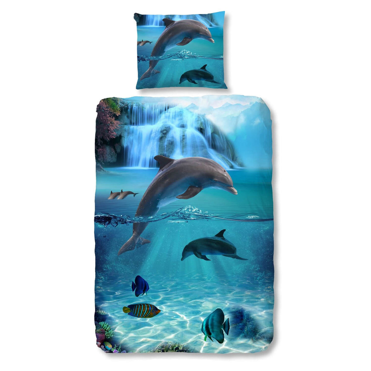 bettwaesche fisch delfin meer