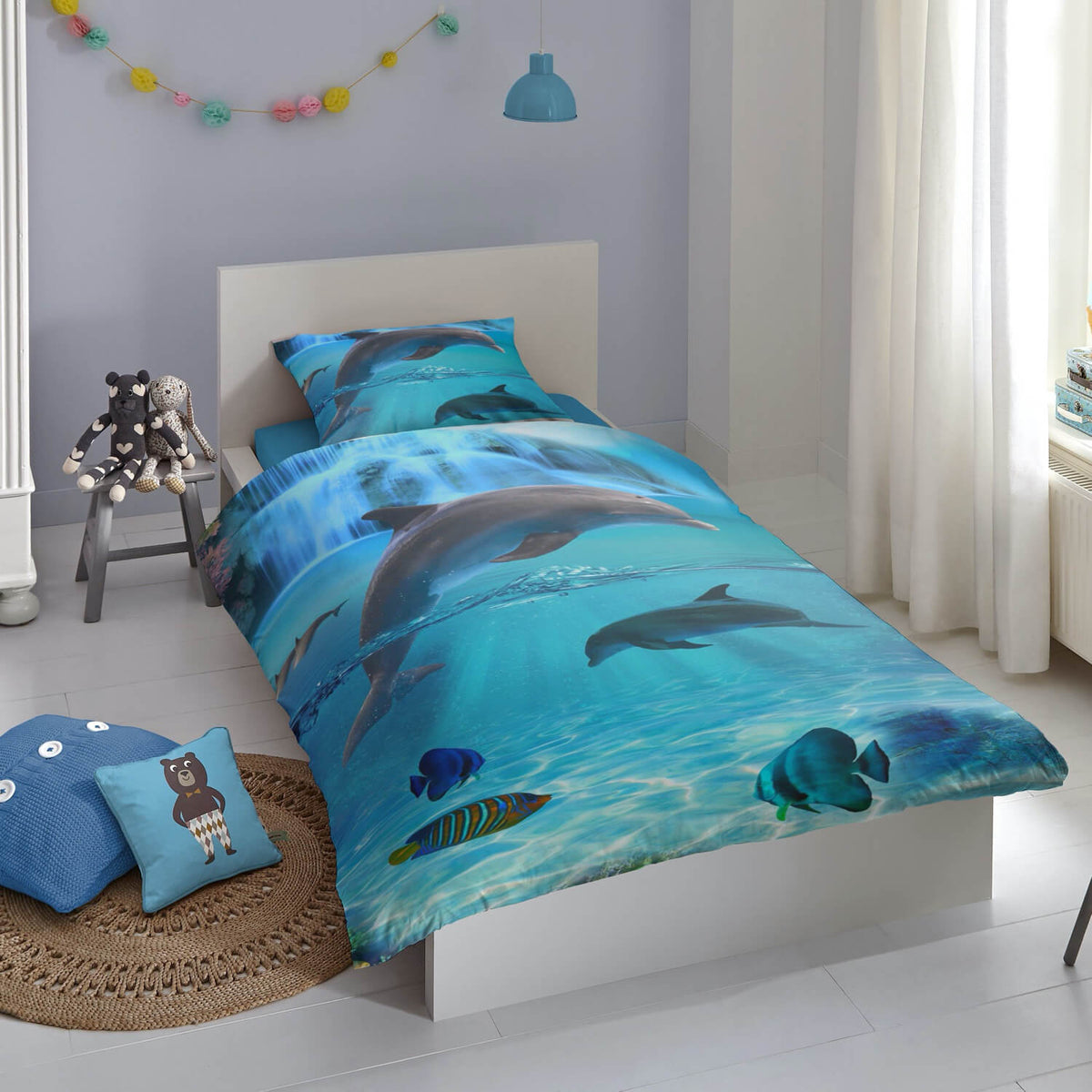 bettwaesche fisch delfin meer