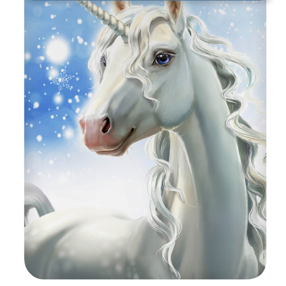 deckenbezug kissenbezug einhorn schnee flanell
