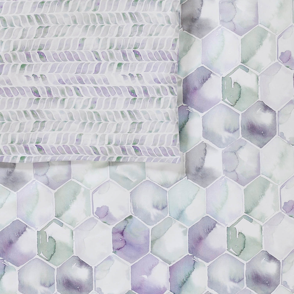 bettbezug kissenbezug wendeoptik sechsecke geometrisch