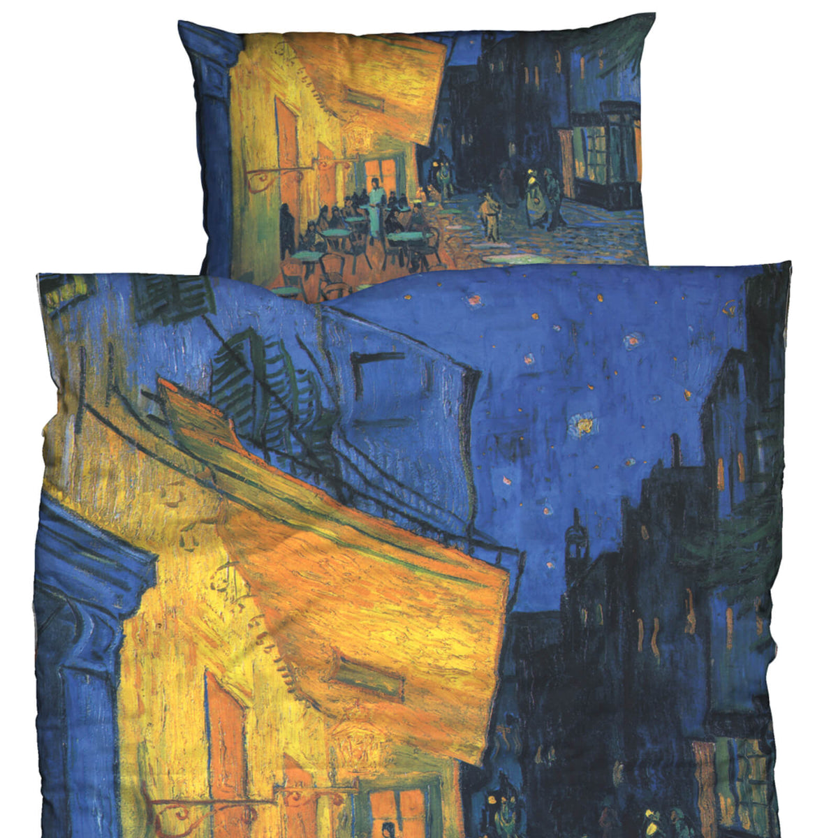 bettwaesche vincent van gogh kunstwerk malerei cafe abend