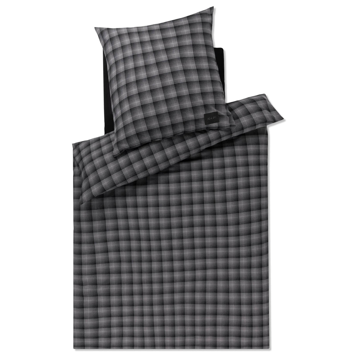bettwaesche bettgarnitur kariert anthrazit flanell