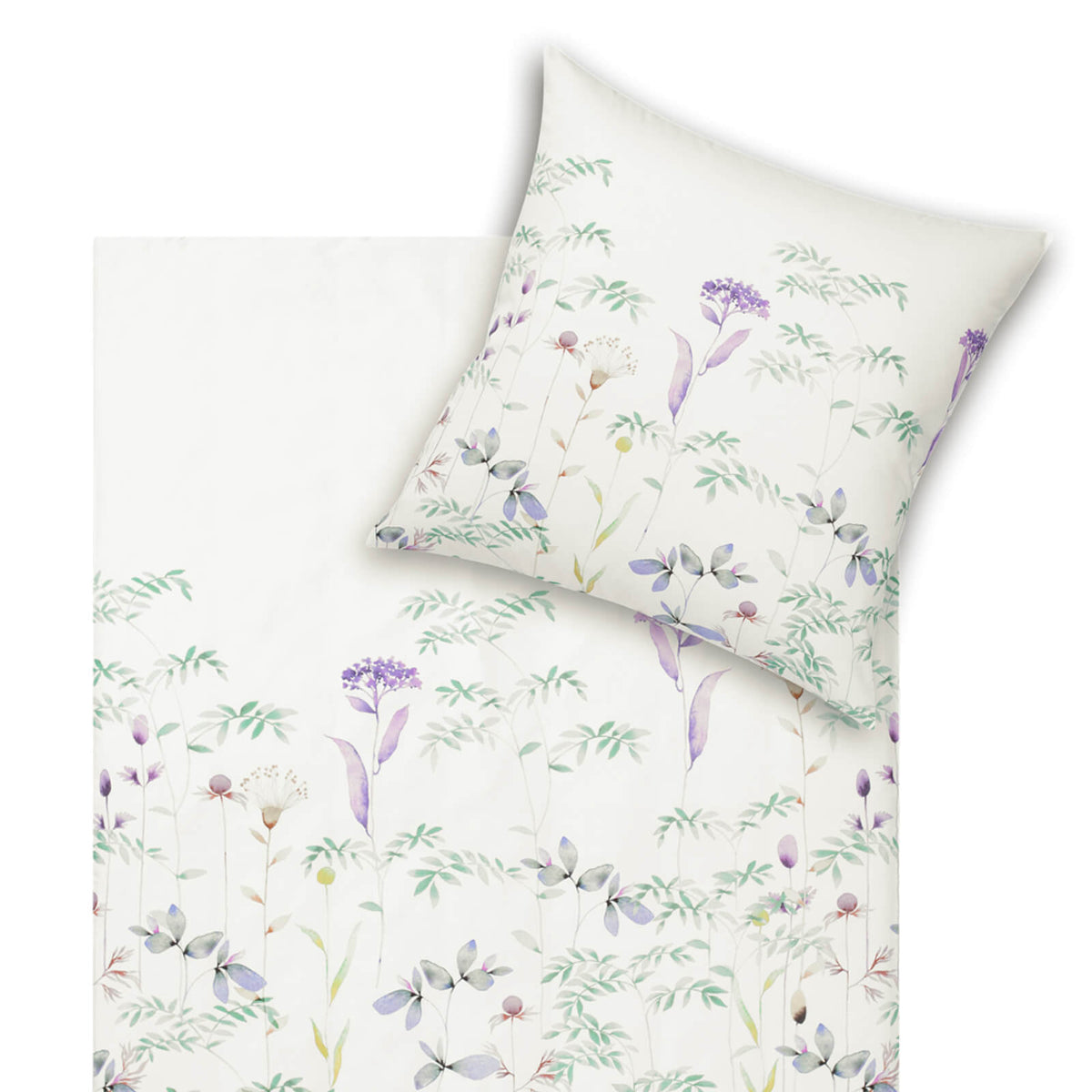 bettwaesche bettgarnitur floral gras gebluemt blueten pflanzen