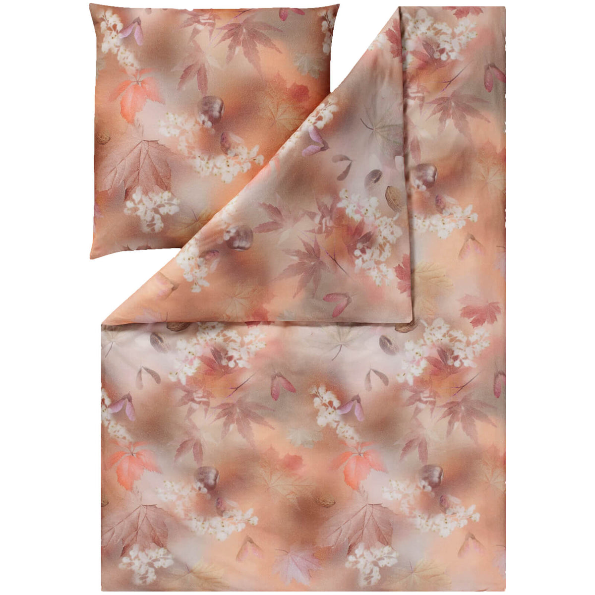 bettwaesche bettgarnitur blaetter herbst fruechte