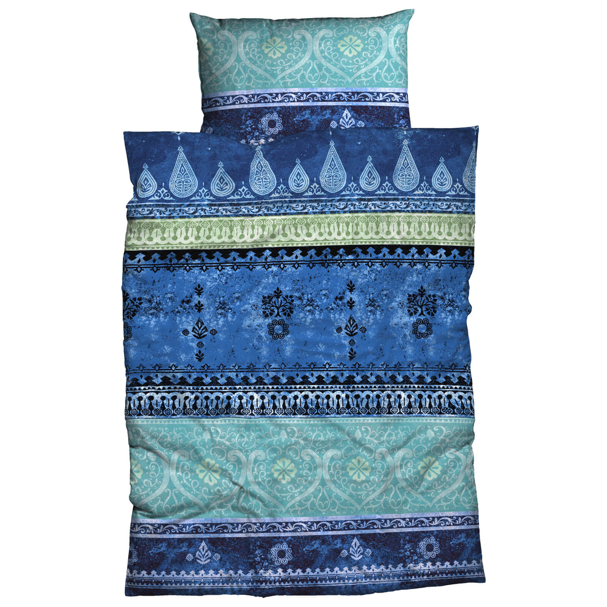 bettwaesche casatex blau tuerkis orientalisch mandala biber