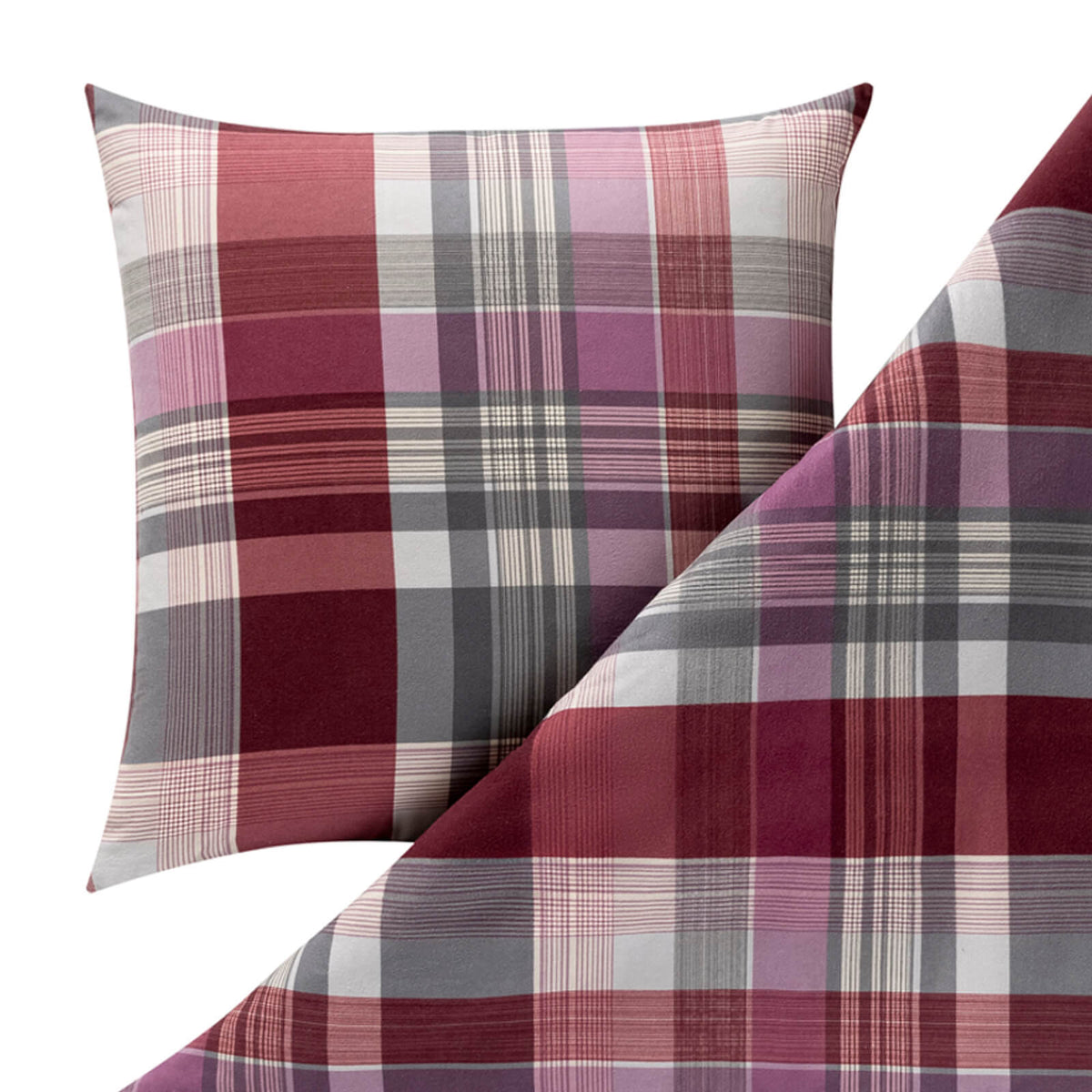 bettwaesche bettgarnitur karomuster flanell