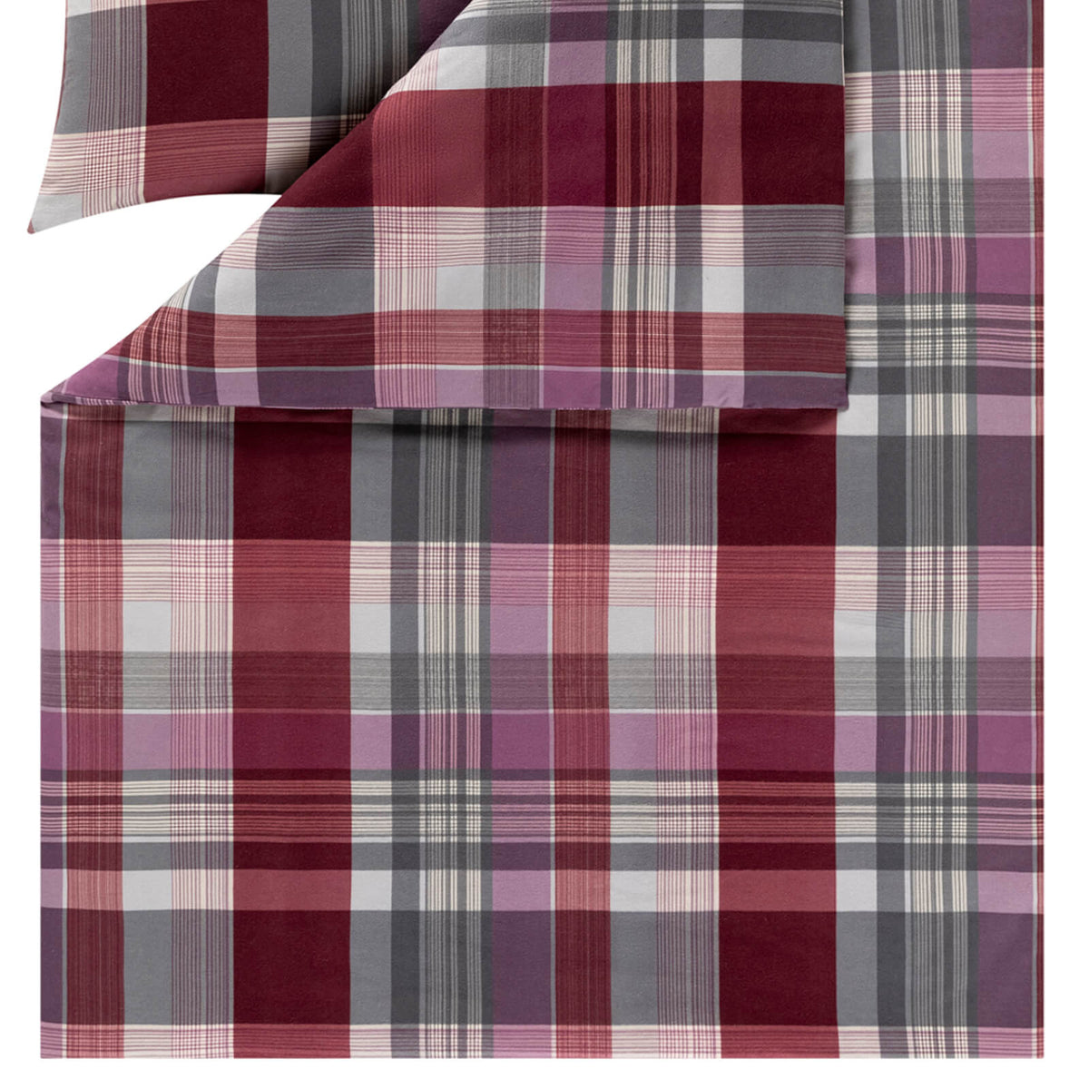 bettwaesche bettgarnitur karomuster flanell