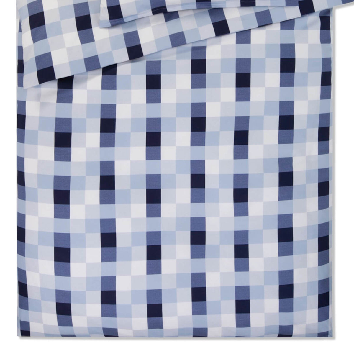 bettwaesche bettgarnitur kariert quadrate blau