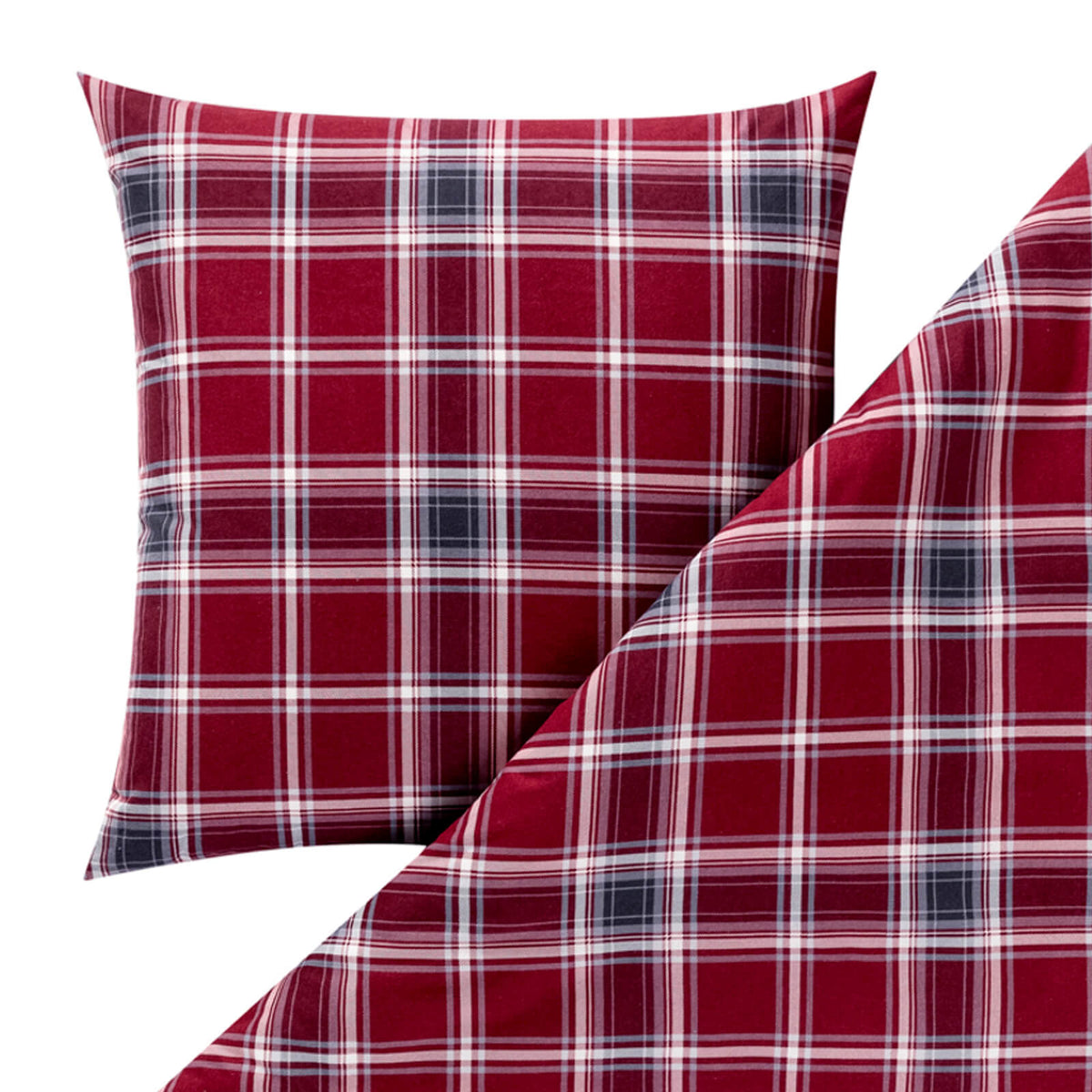 bettwaesche bettgarnitur karo muster flanell