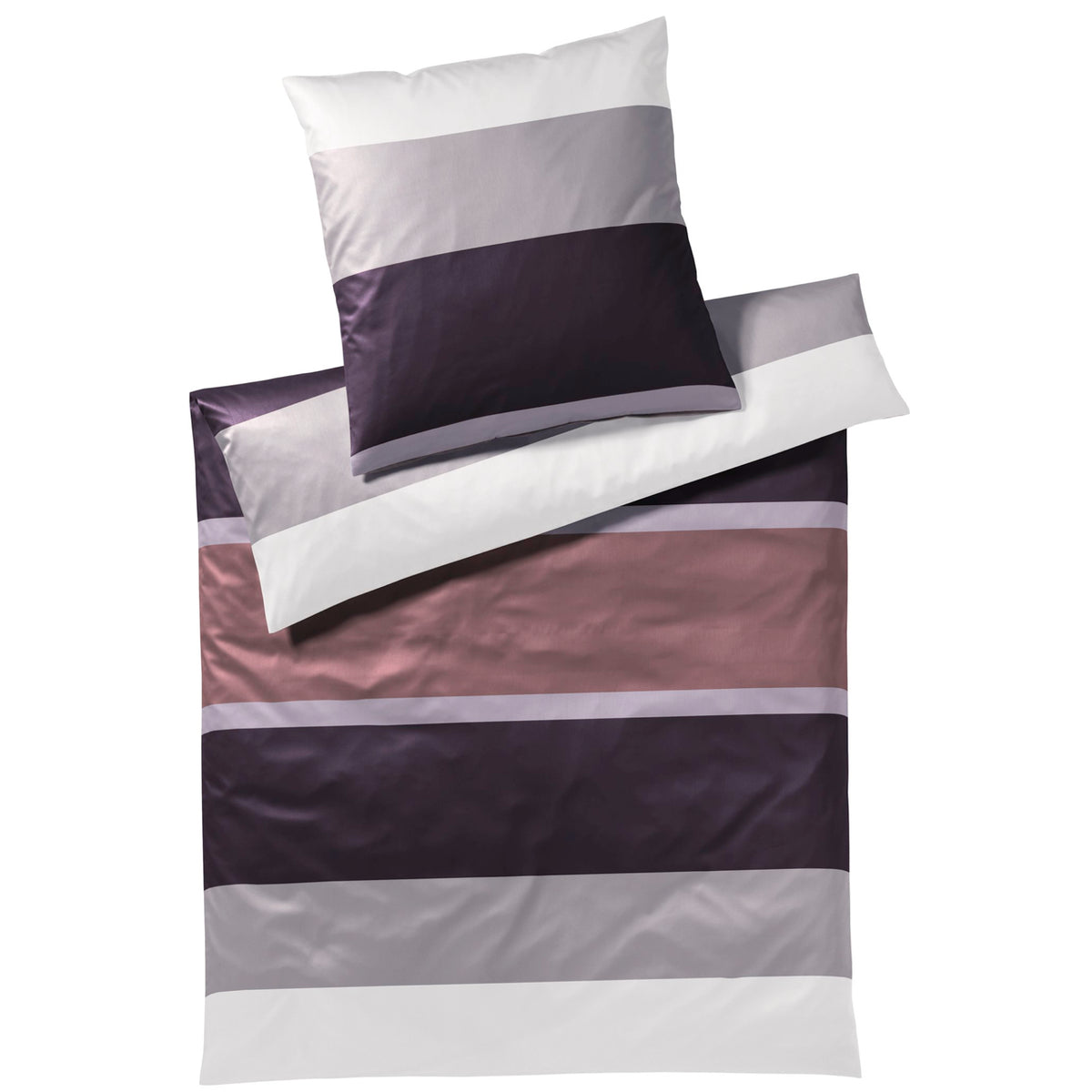 bettwaesche streifen linien lila toene mako satin