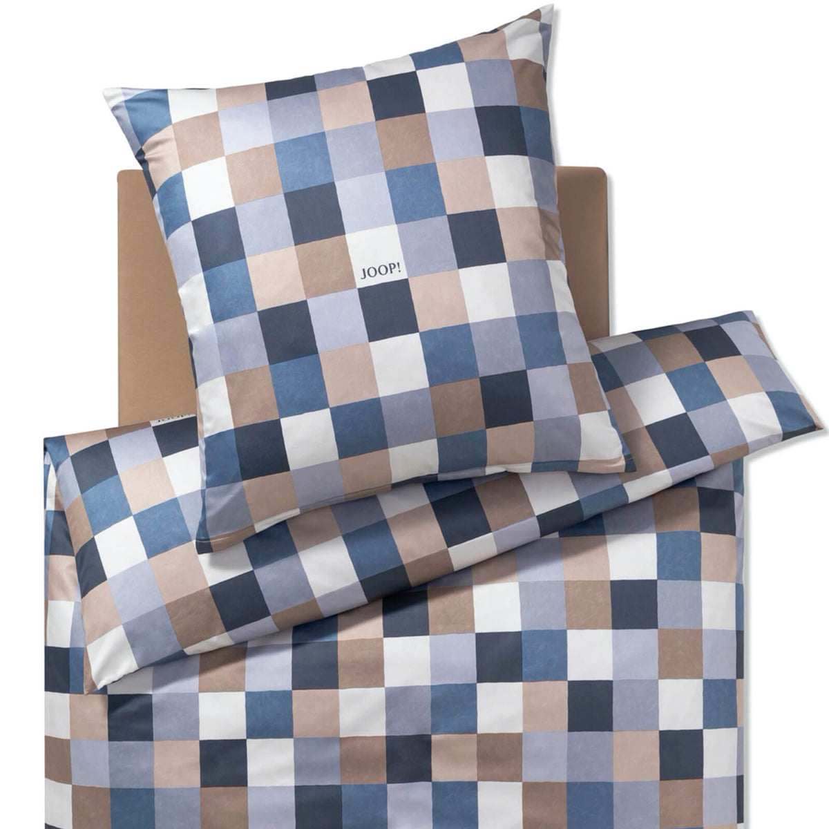 bettwaesche joop mosaic blau nude mako satin