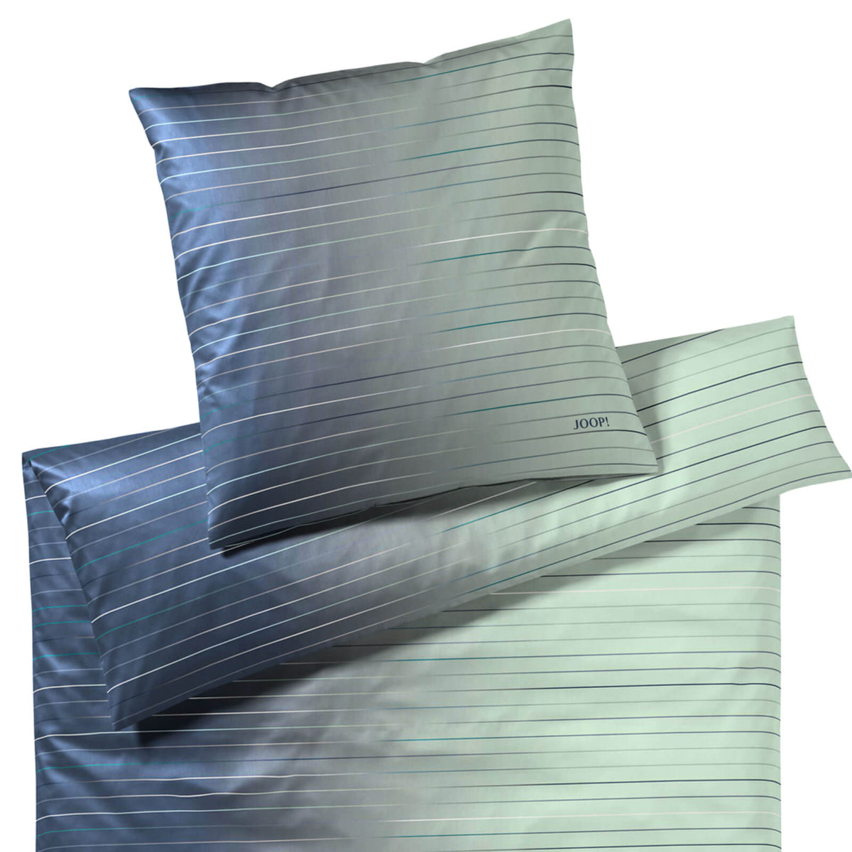 bettwaesche linien streifen blau mako satin