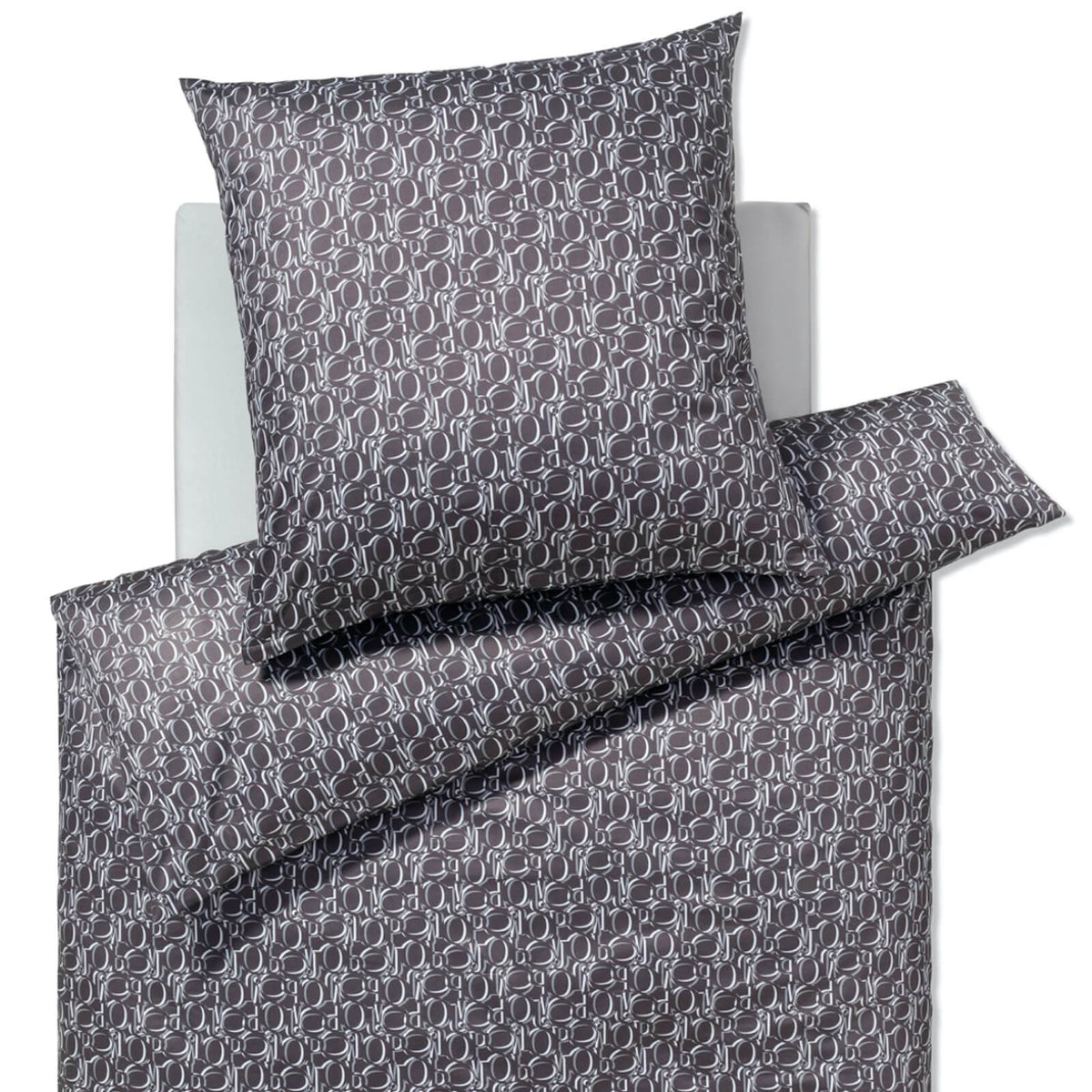bettwaesche joop! gemustert graphite grau mako satin