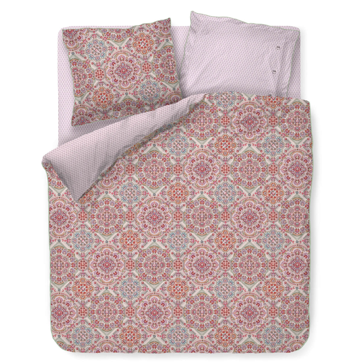 bettgarnitur bettwaesche floral gebluemt blattmuster perkal