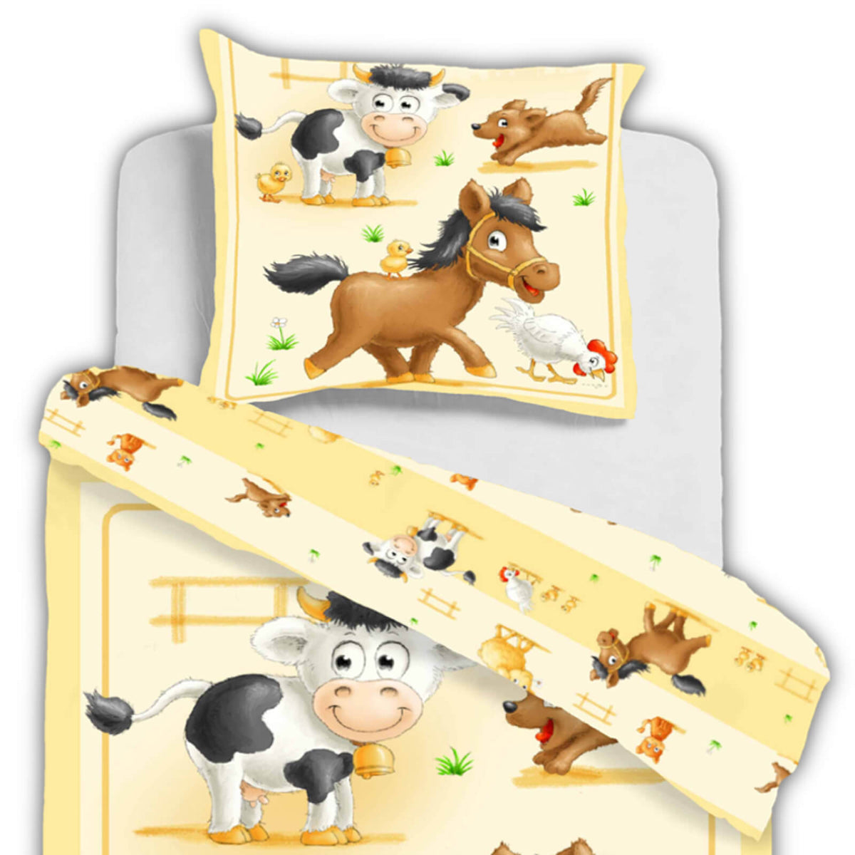 bettwaesche pferd hund huhn katze