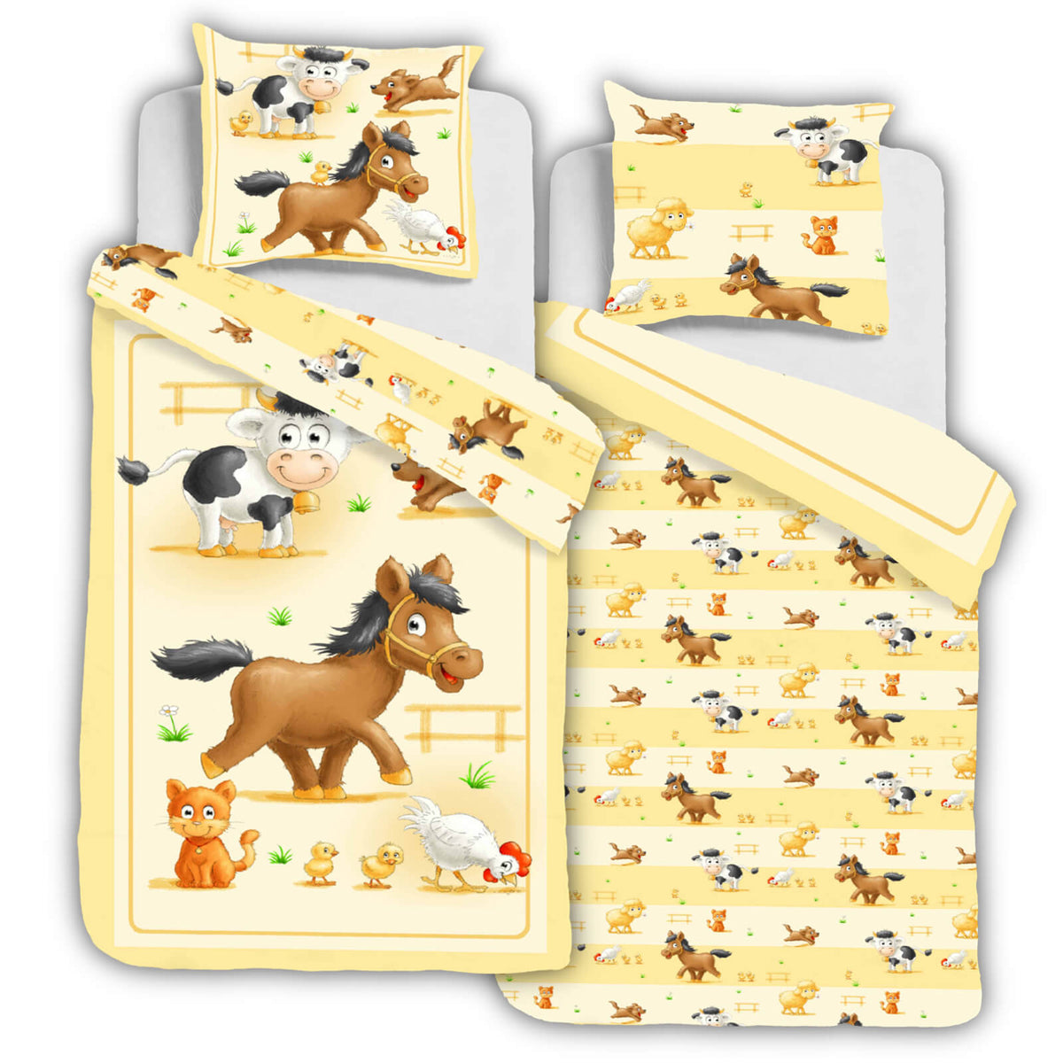bettwaesche pferd hund huhn katze