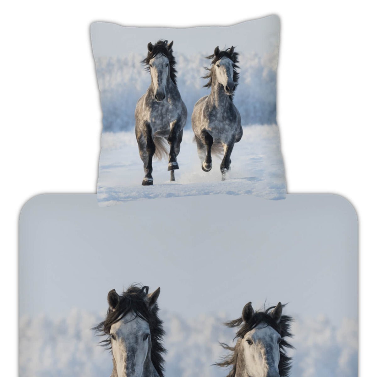 bettwaesche bettgarnitur pferde trendy bedding wildnis