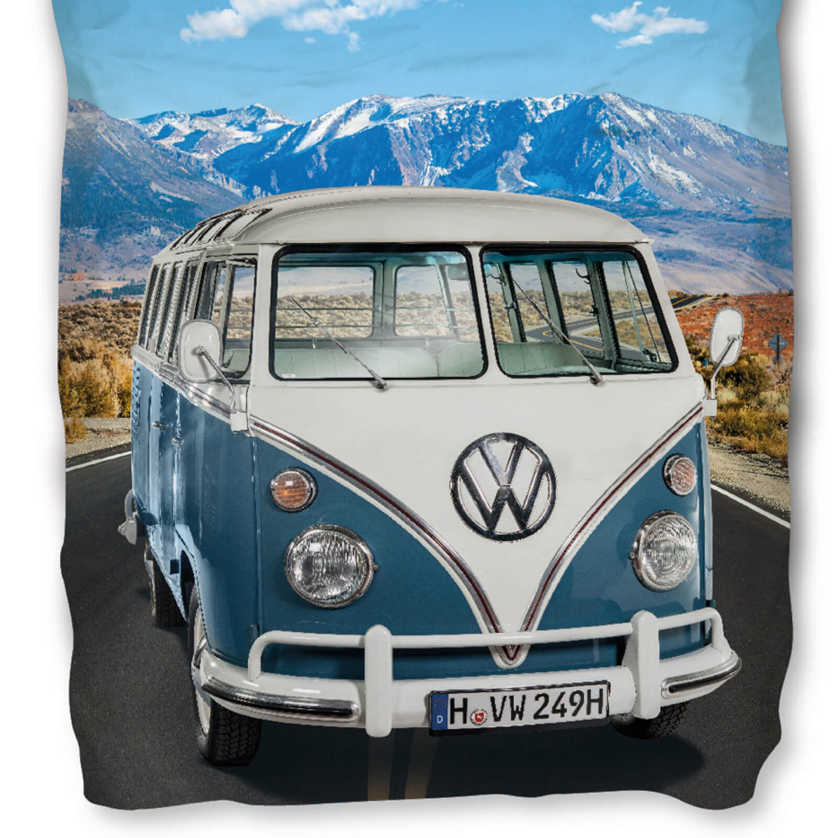 bettwaesche bettgarnitur bus vw t1 panorama berge