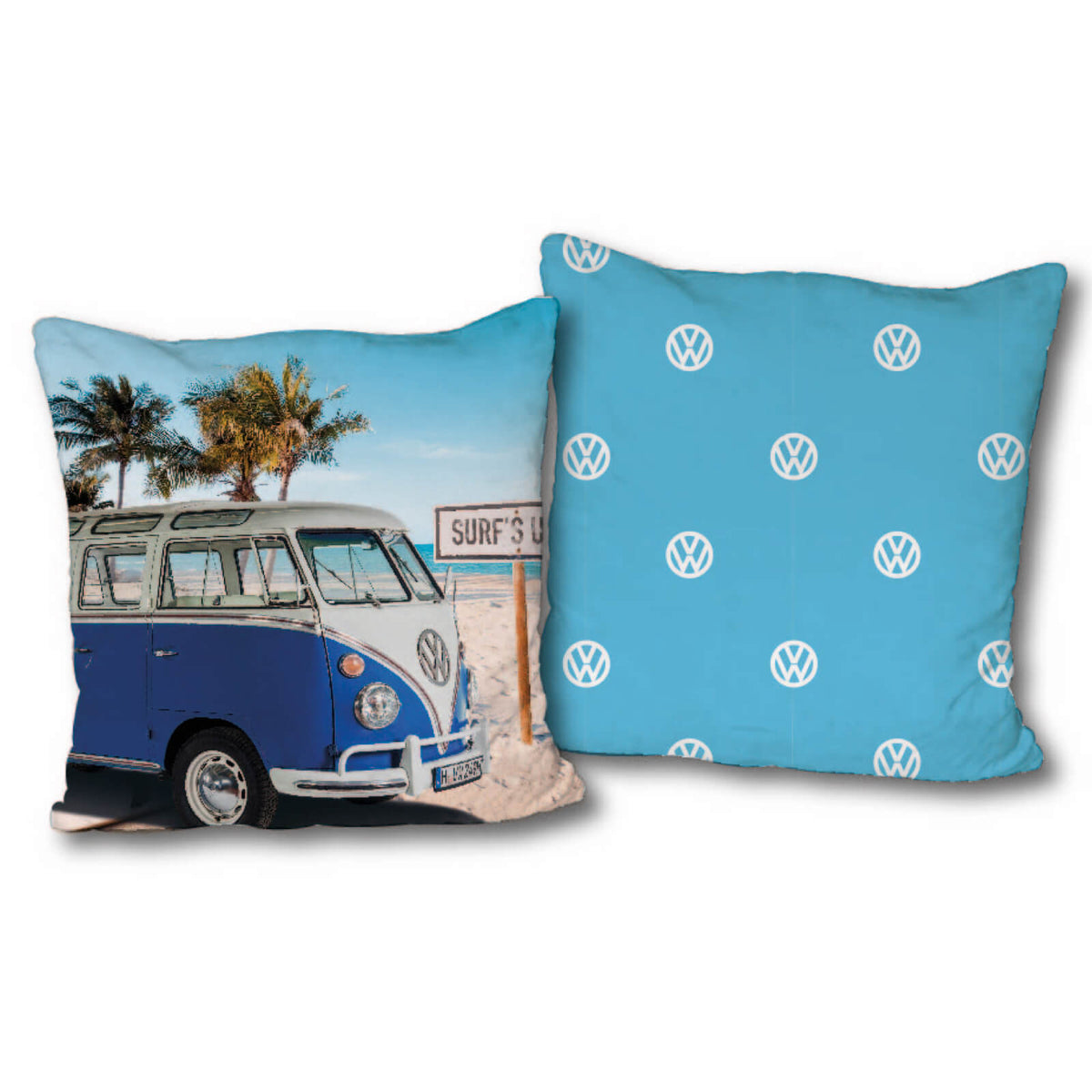 dekokissen strand oldtimer hellblau
