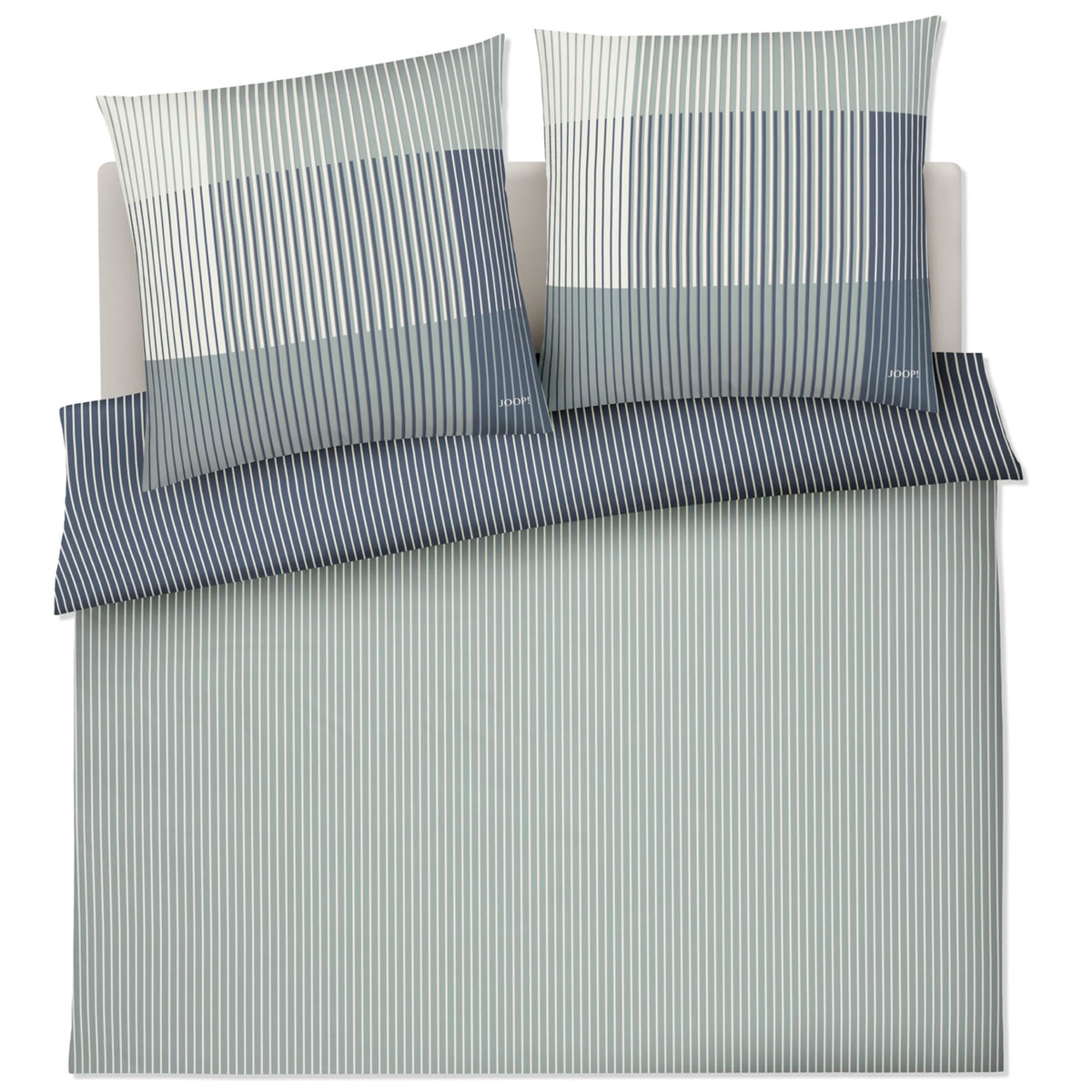 bettwaesche bettgarnitur linien gestrefit 4113 04 blau