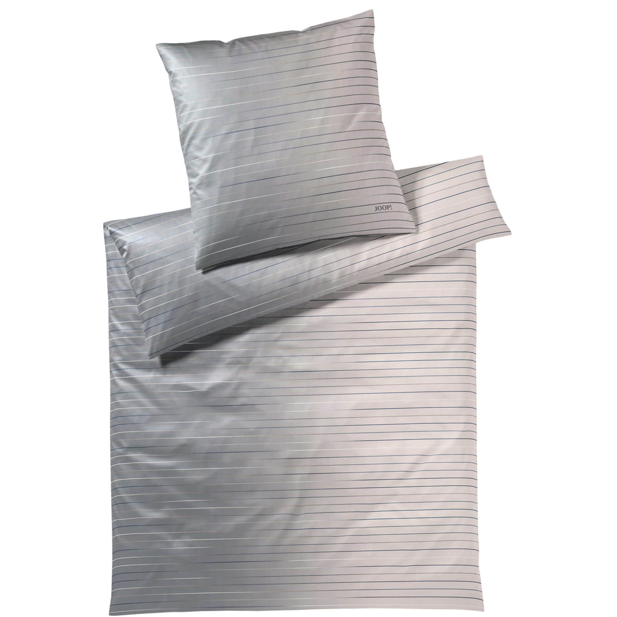 bettwaesche linien streifen grau mako satin