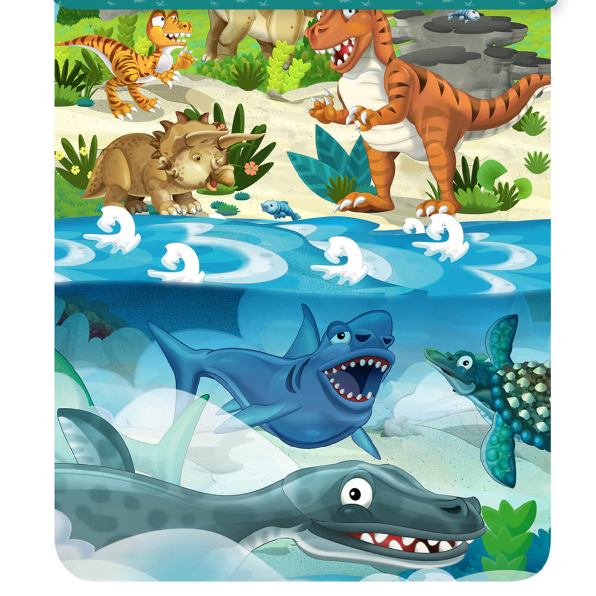 bettwaesche kinder dinosaurier mammut urzeit trex