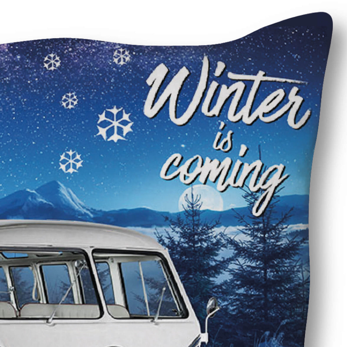 dekokissen winter bulli blau