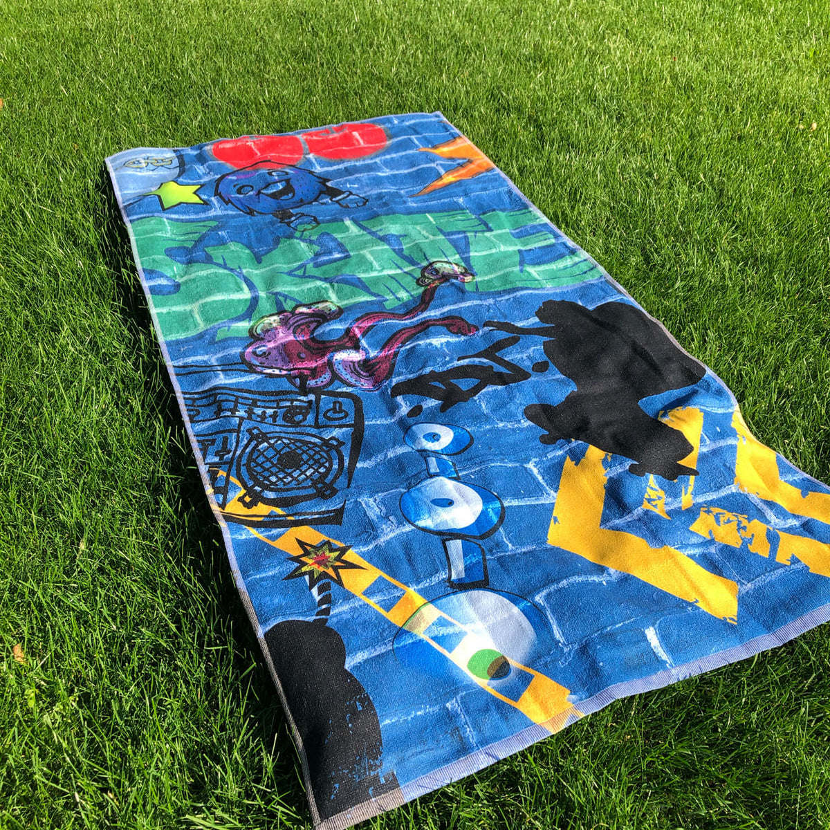 strandlaken badetuch skate graffiti sprayer