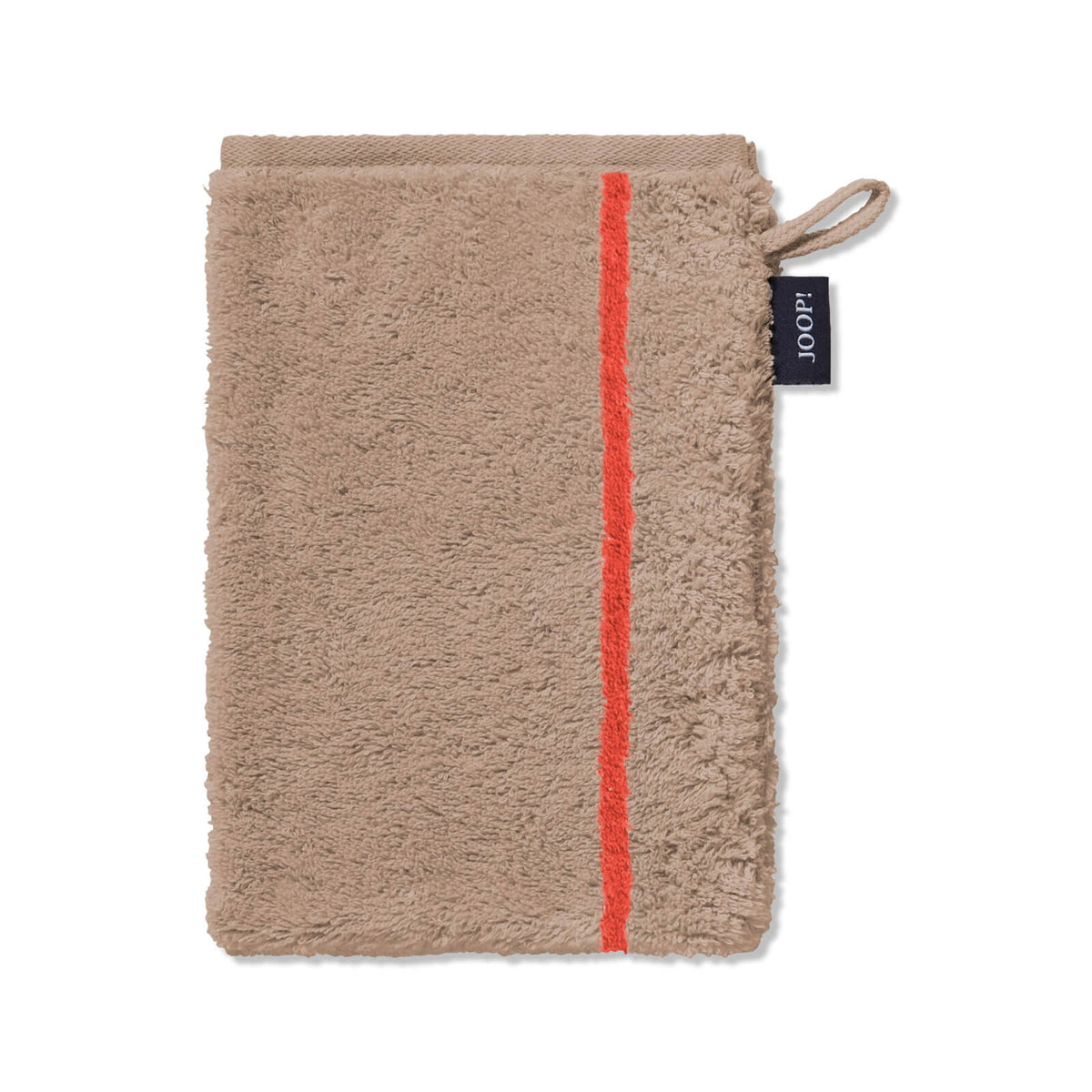 waschlappen beige rot baumwolle