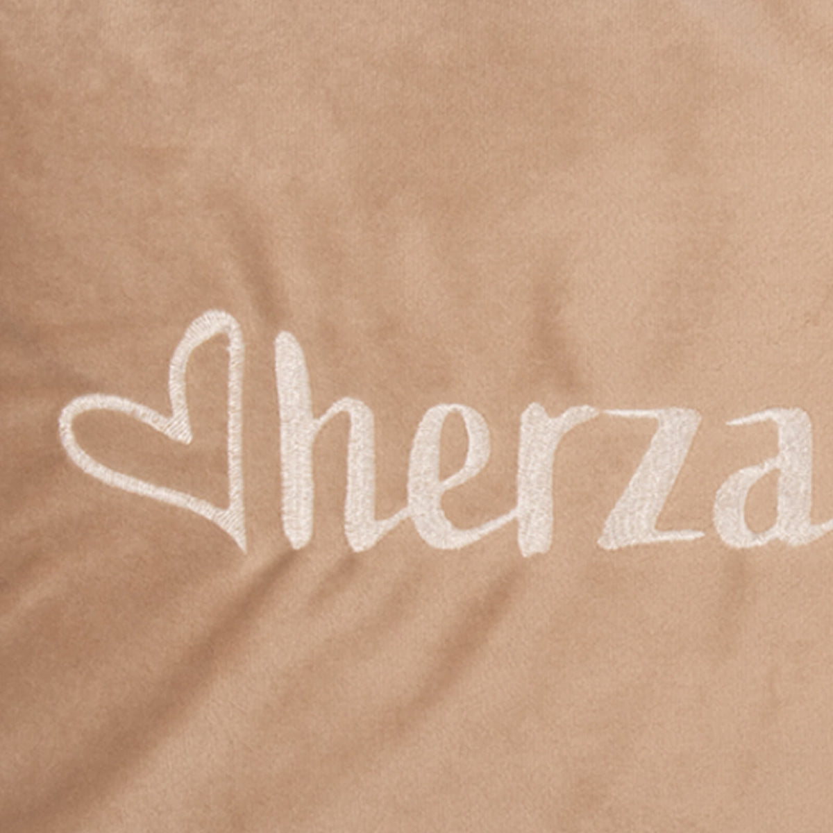 kissenhuelle kissenbezug schriftzug spruch beige