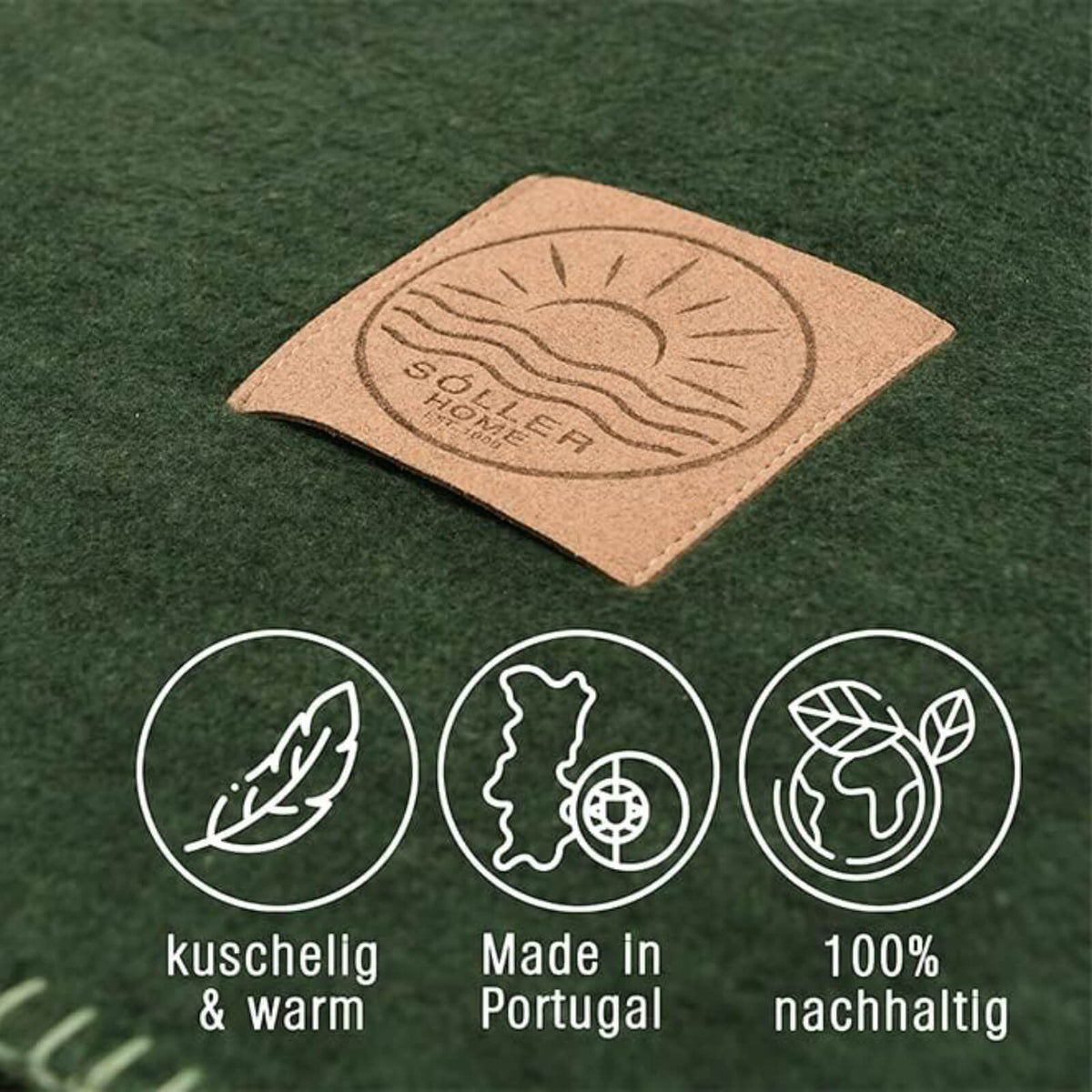 wohndecke kuscheldecke zweifarbig gruen