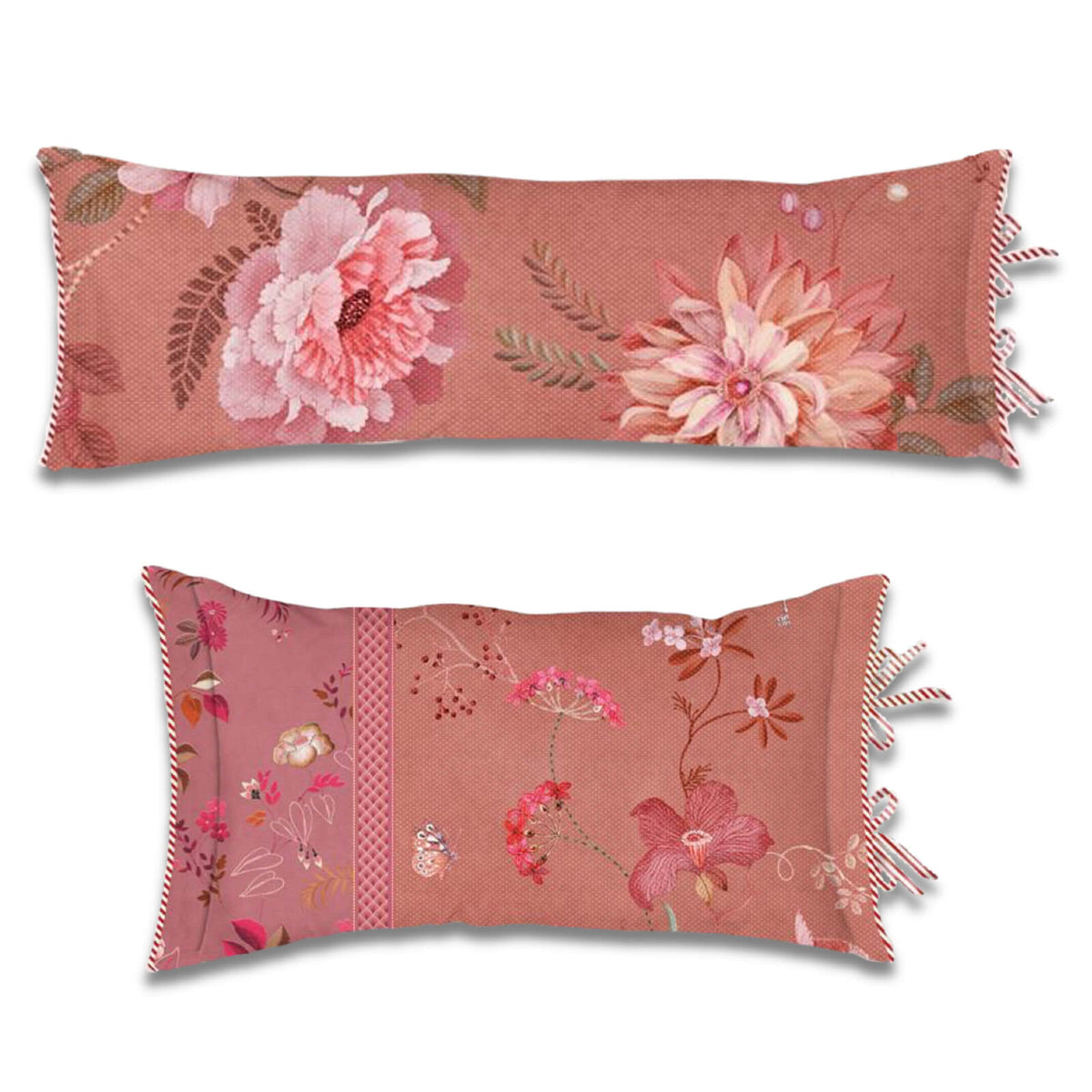zierkissen gebluemt floral wellen rosa sammelbild
