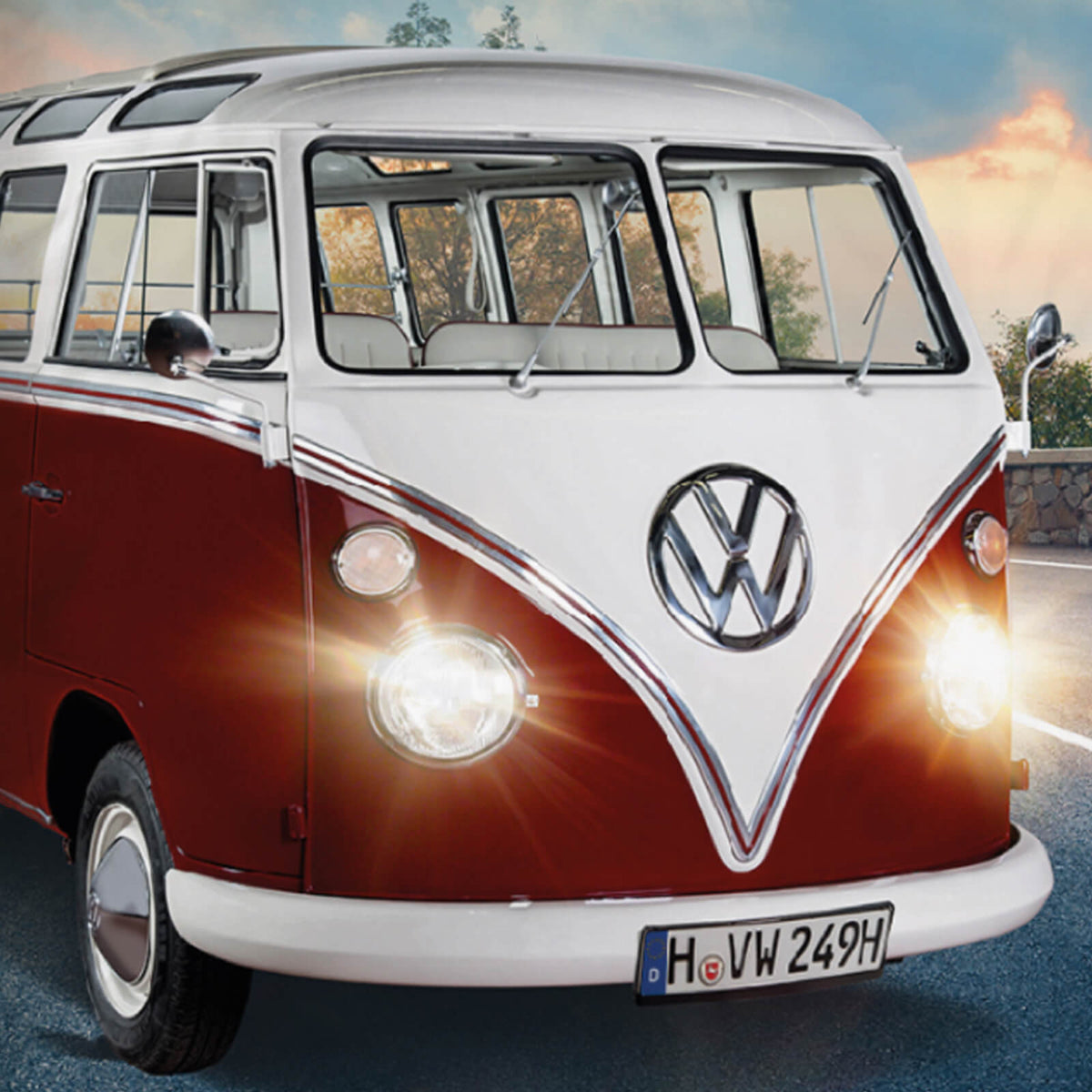 bettwäsche bettgarnitur auto vw t1 straße 