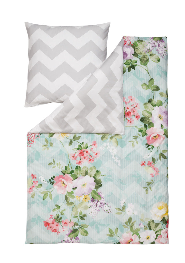 Estella Bettwäsche Urban Flower 4707 520 mint Mako Satin