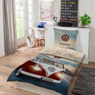 bettwäsche bettgarnitur auto vw t1 straße 