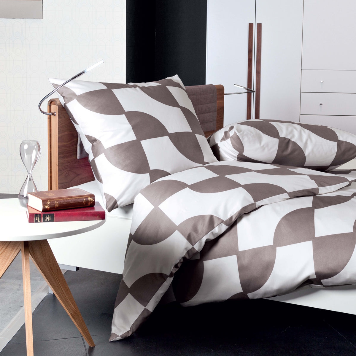 bettwaesche janine taupe kreise mako satin
